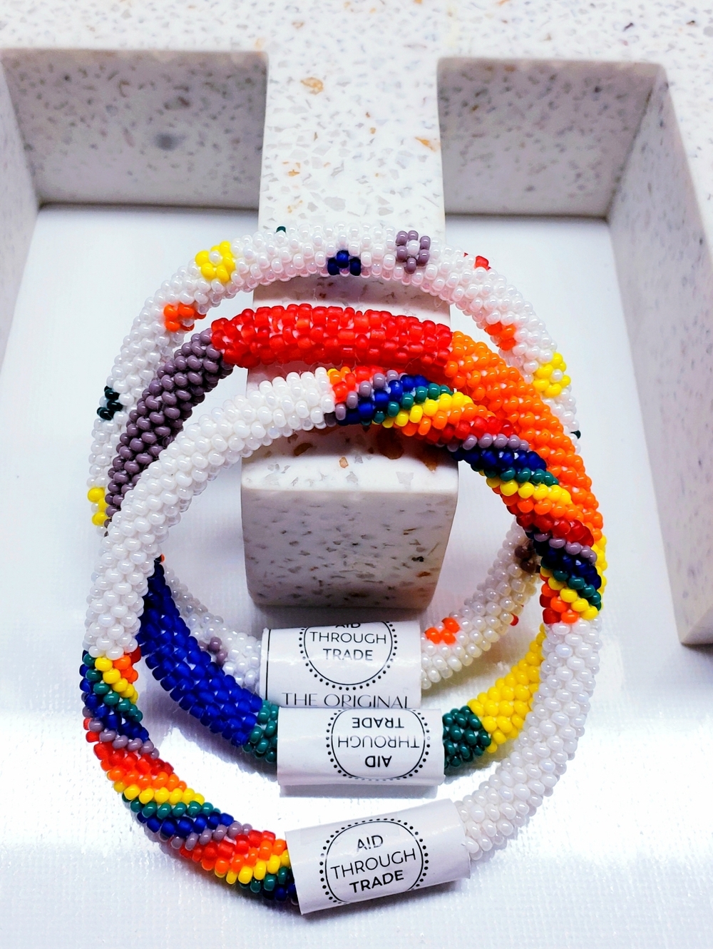 LOVE - The Original Roll-On® Bracelets, Set of 3 bracelets, 7" round, Nepal, # 3